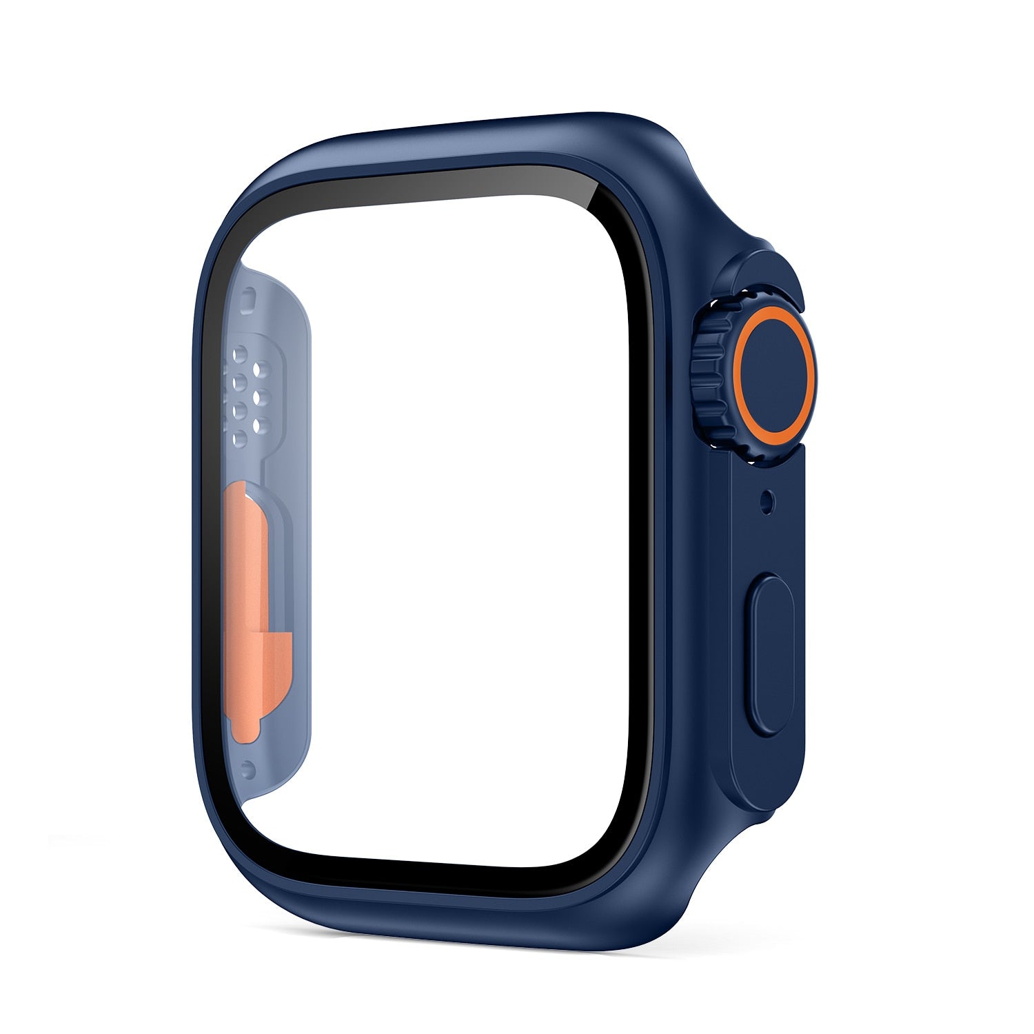 Apple Watch case and tempered glass Midnight blue 38 40 41 42 44 45 46 49 mm compatible series 1 2 3 4 5 6 7 8 9 10 SE Case and Screen protector Apple Watch Ultra appearance - eWatch Band