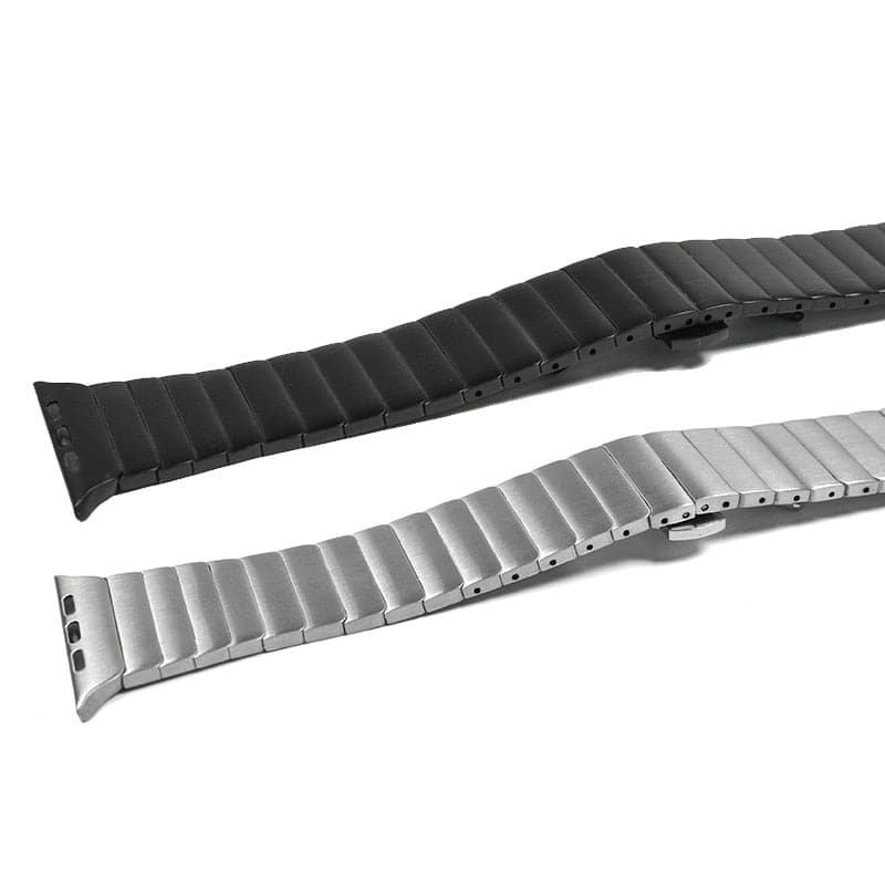 Apple Watch bands Black and Silver 38 40 41 42 44 45 46 49 mm compatible series 1 2 3 4 5 6 7 8 9 10 SE and Ultra 1 2 Apple Watch Stainless Band - eWatch Band