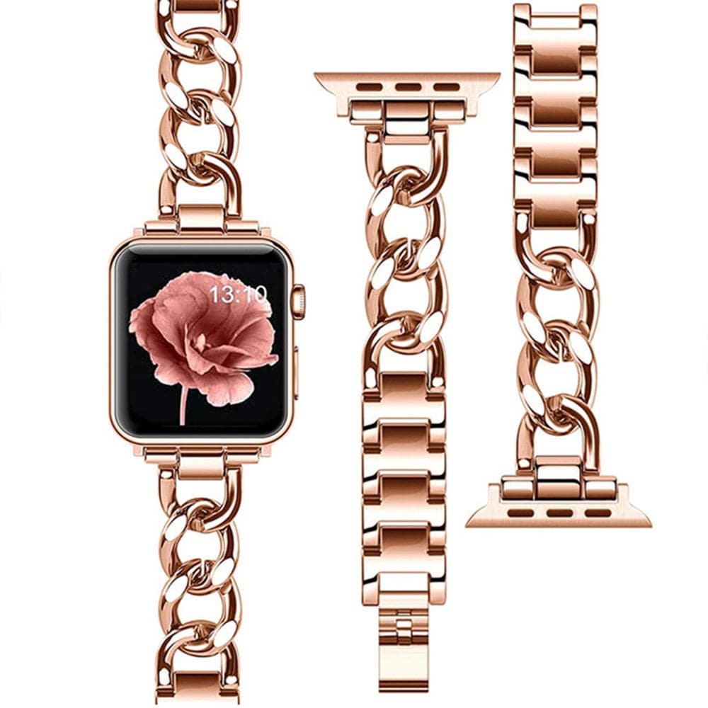 Best Apple Watch bands Rose Gold 38 40 41 42 44 45 46 49 mm compatible series 1 2 3 4 5 6 7 8 9 10 SE and Ultra 1 2 Apple Watch Band - eWatch Band