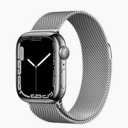 Apple Watch bands Silver 38 40 41 42 44 45 46 49 mm compatible series 1 2 3 4 5 6 7 8 9 10 SE and Ultra 1 2 Apple Watch Band Milanese Loop - eWatch Band