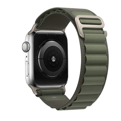 Green Alpine loop for Apple Watch 38 40 41 42 44 45 46 49 mm compatible series 1 2 3 4 5 6 7 8 9 10 SE and Ultra 1 2 - eWatch Band