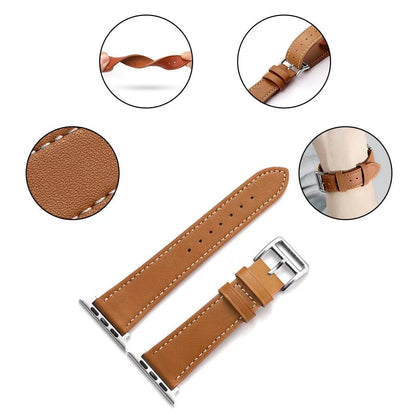 Apple Watch bands detail 38 40 41 42 44 45 46 49 mm compatible series 1 2 3 4 5 6 7 8 9 10 SE and Ultra 1 2 Leather Apple Watch Band - eWatch Band