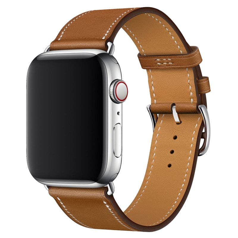 Apple Watch bands Brown 38 40 41 42 44 45 46 49 mm compatible series 1 2 3 4 5 6 7 8 9 10 SE and Ultra 1 2 Leather Apple Watch Band - eWatch Band