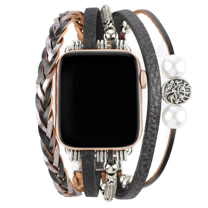 Best Apple Watch band for women Black 38 40 41 42 44 45 46 49 mm compatible series 1 2 3 4 5 6 7 8 9 10 SE and Ultra 1 2 Pearl Apple Watch Band - eWatch Band