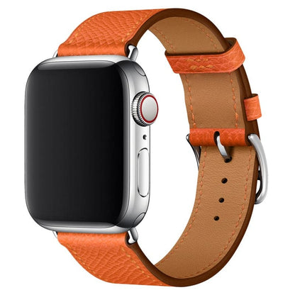 Apple Watch bands Orange 38 40 41 42 44 45 46 49 mm compatible series 1 2 3 4 5 6 7 8 9 10 SE and Ultra 1 2 Leather Apple Watch Band - eWatch Band