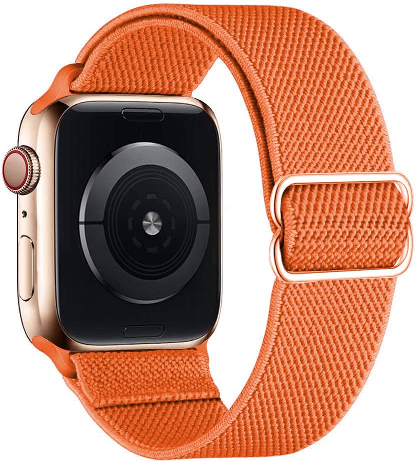 Apple Watch bands Orange 38 40 41 42 44 45 46 49 mm compatible series 1 2 3 4 5 6 7 8 9 10 SE and Ultra 1 2 Scrunchie Apple Watch Band - eWatch Band