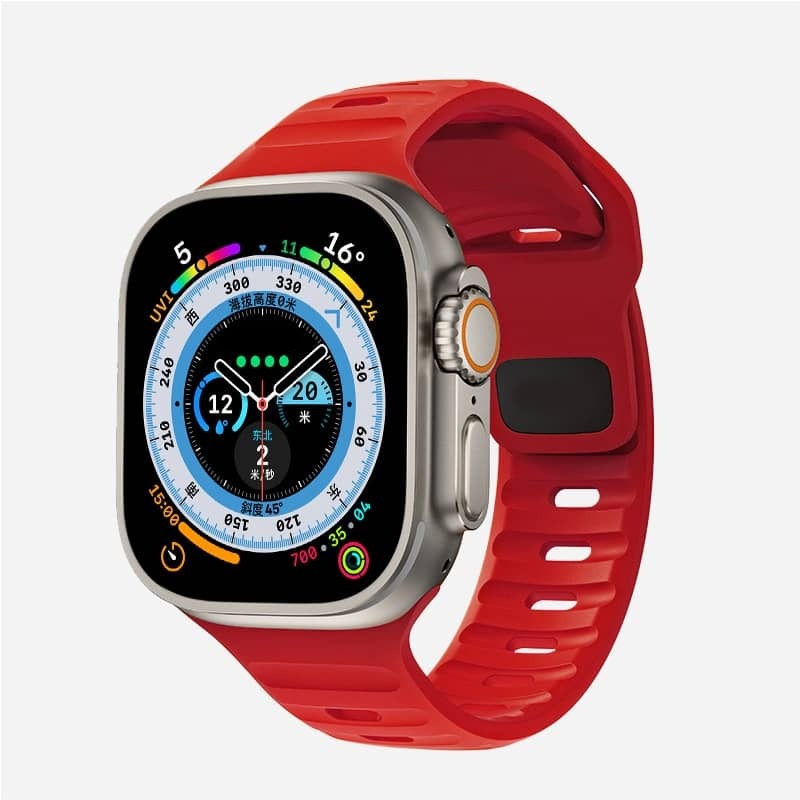 Apple Watch bands Red 38 40 41 42 44 45 46 49 mm compatible series 1 2 3 4 5 6 7 8 9 10 SE and Ultra 1 2 Apple Watch Sport Band - eWatch Band